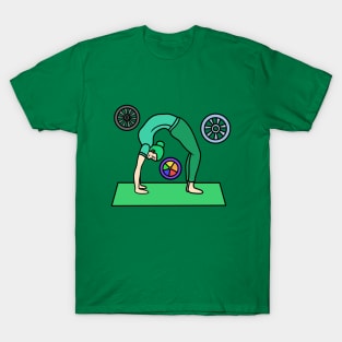 Yoga wheel pose T-Shirt